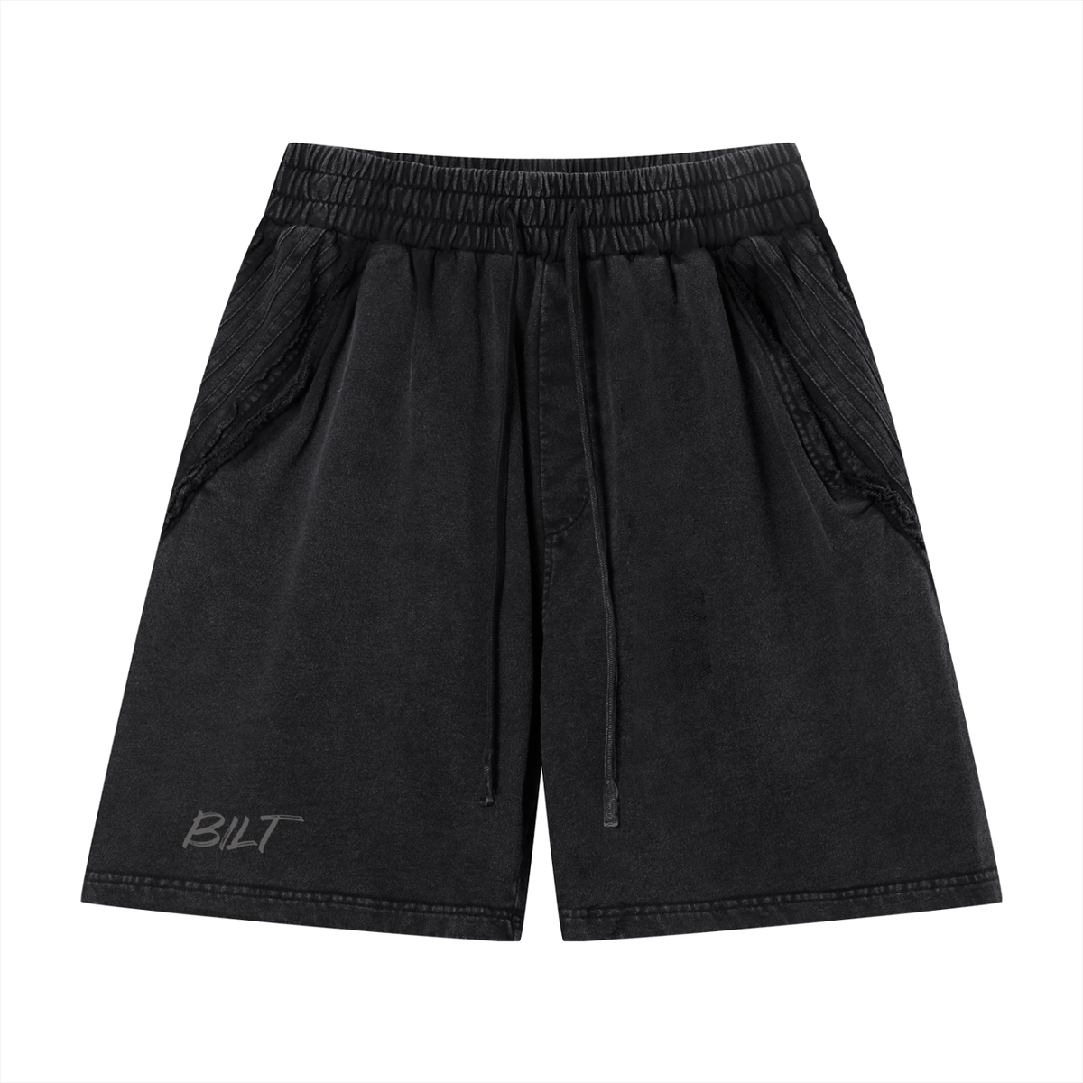 Unisex Vintage Wash Raw Edge Shorts