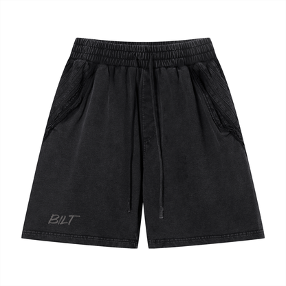 Unisex Vintage Wash Raw Edge Shorts